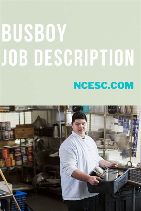 Pay information not provided. . Busboy jobs